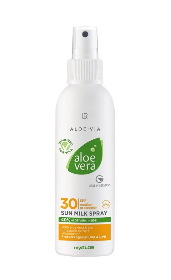 Aloe Vera Слънцезащитен Спрей Мляко с Фактор 30