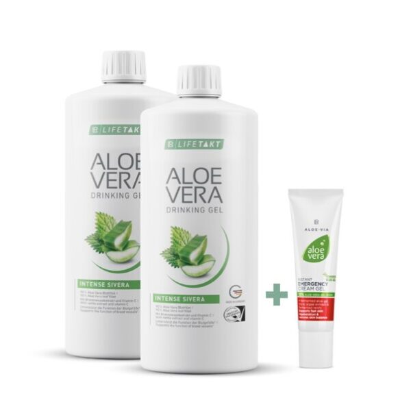 LR Aloe Vera Gel za piene s kopriva sivera myALOE.bg promo komplekt Aloe Vera Гелове за пиене двоен комплект + подарък