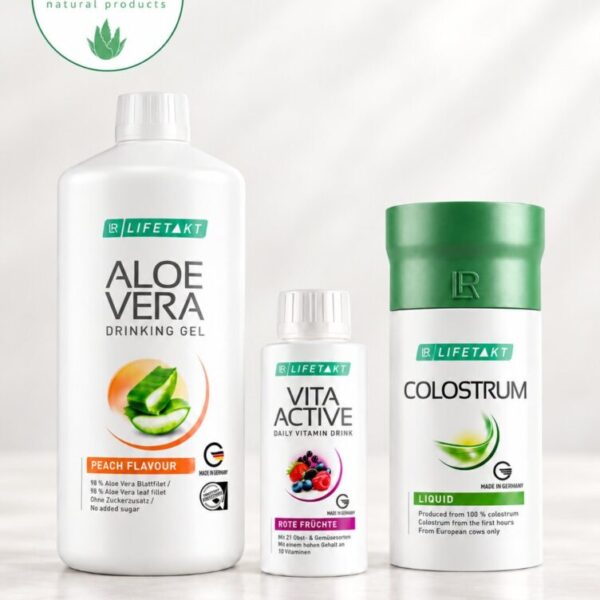 aloe vera peach & vita active & colostrum liquid myaloe.bg